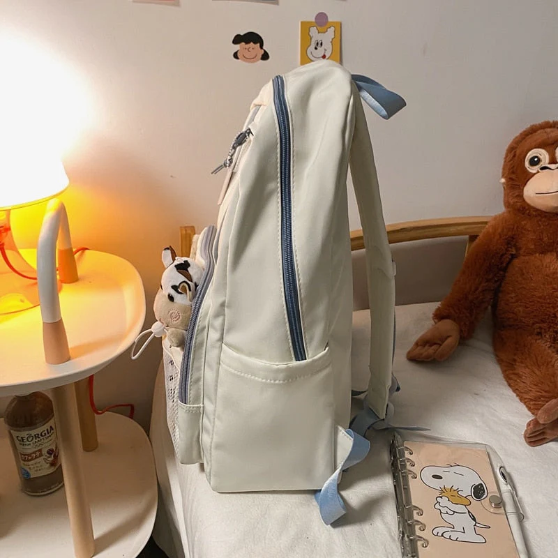 Back to school backpack Schoolbag Female Korean High Student Japanese Deanwangkt  High-Capacity Middle And Junior High Backpack - Deanwangkt