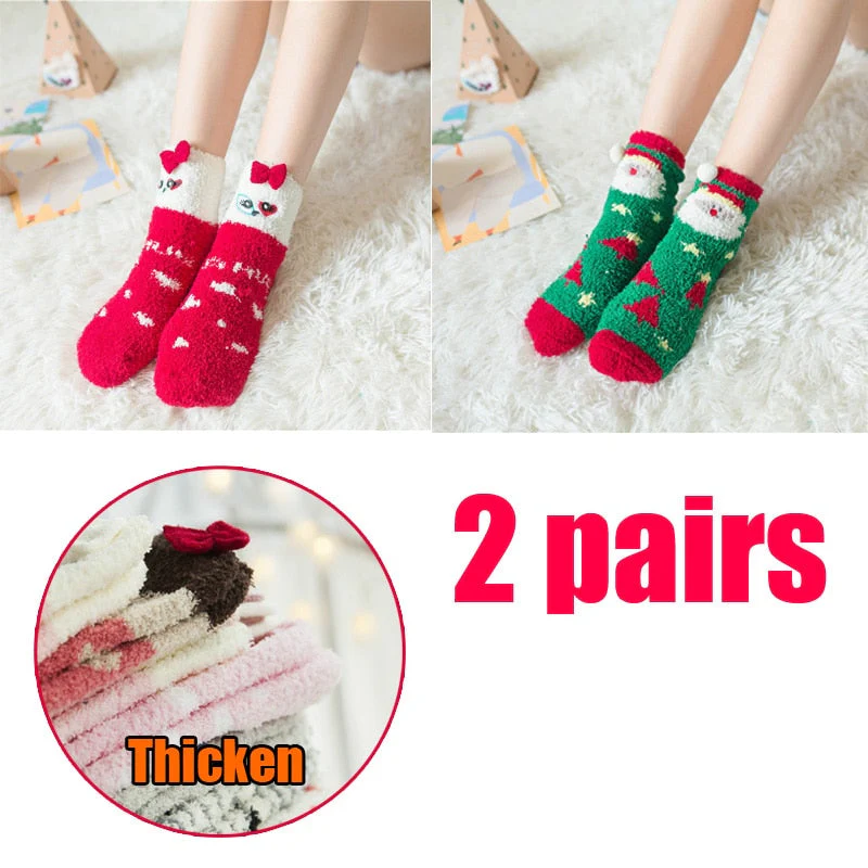Christmas Gift 4 Pairs/Lot Casual Christmas Socks Cartoon Animal women Socks Cotton Happy funny Socks Korea cute socks Christmas Gift for women - Deanwangkt