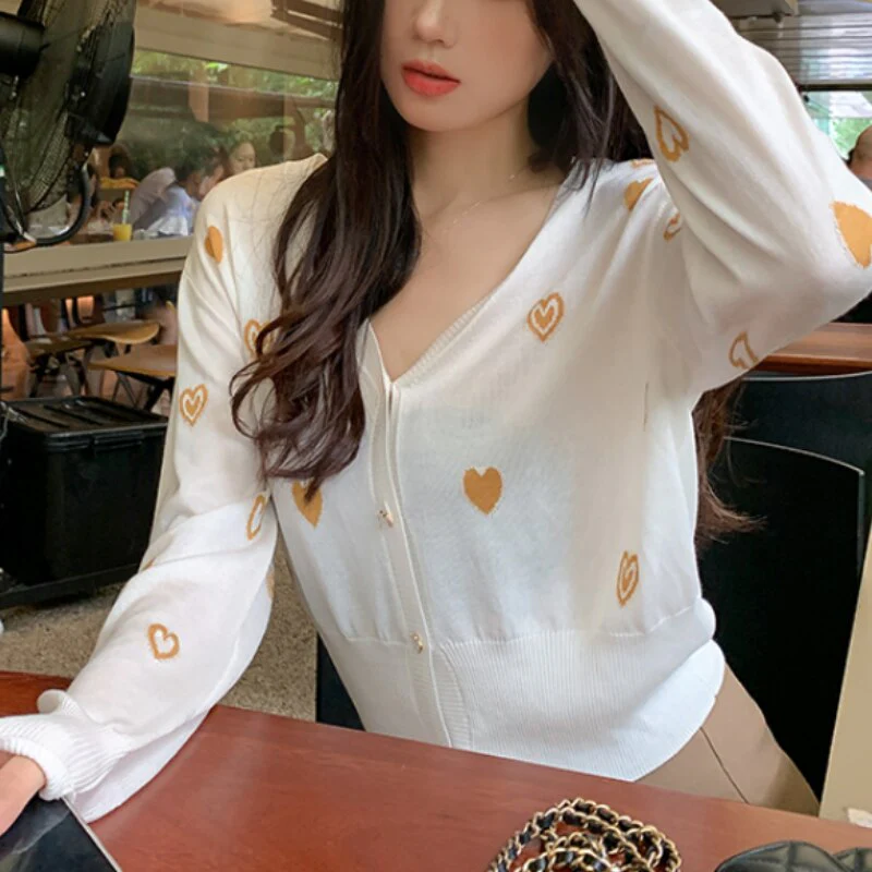 Christmas Gift Autumn Thin Knited Cardigan Women Casual Long Sleeve Korean Style Slim Sweater Female Sun-proof Clothing - Deanwangkt