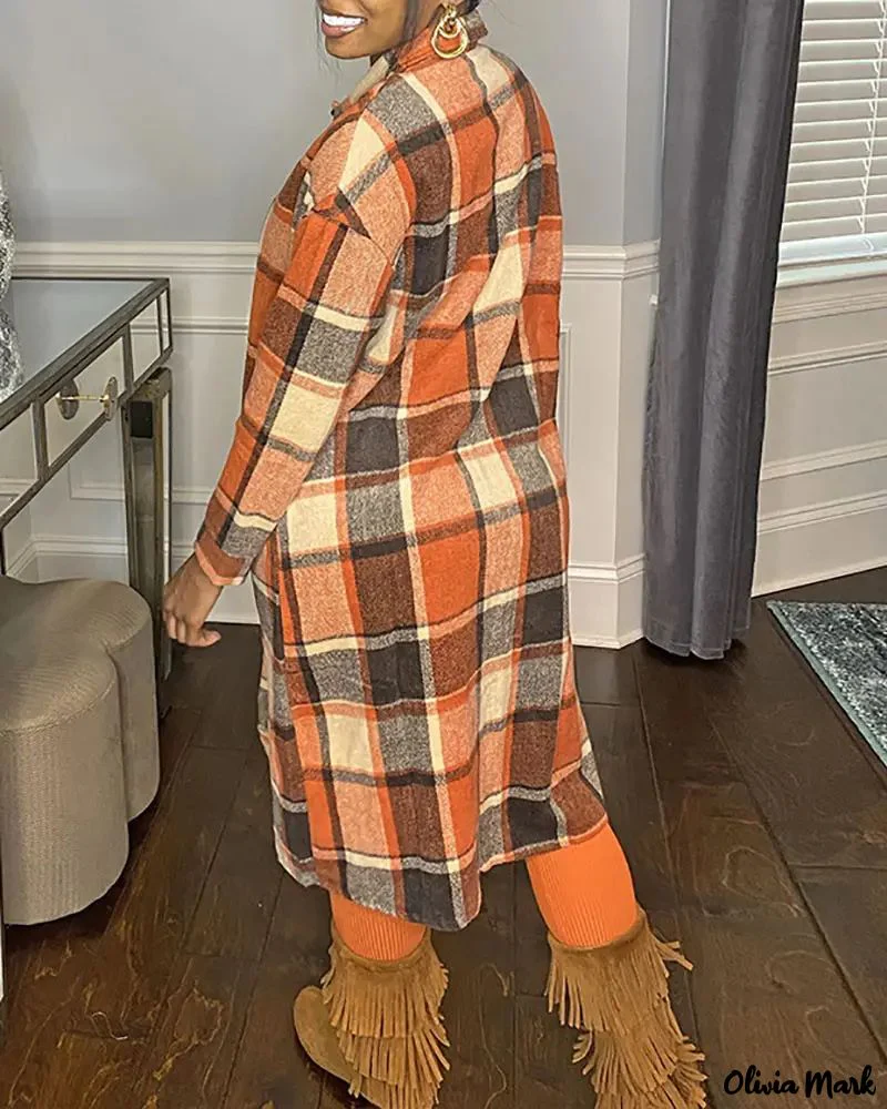 Deanwangkt - Plaid Print Long Sleeve Button Up Jacket - Deanwangkt