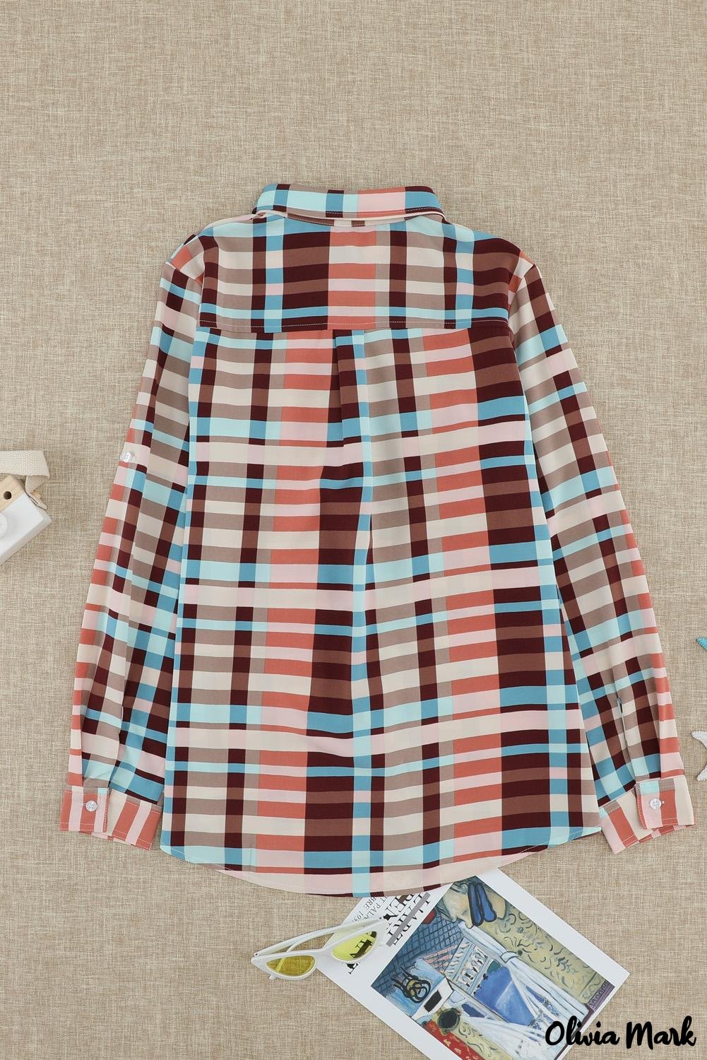 Deanwangkt - Multicolor Plaid Long Sleeve Pocket Shirt - Deanwangkt