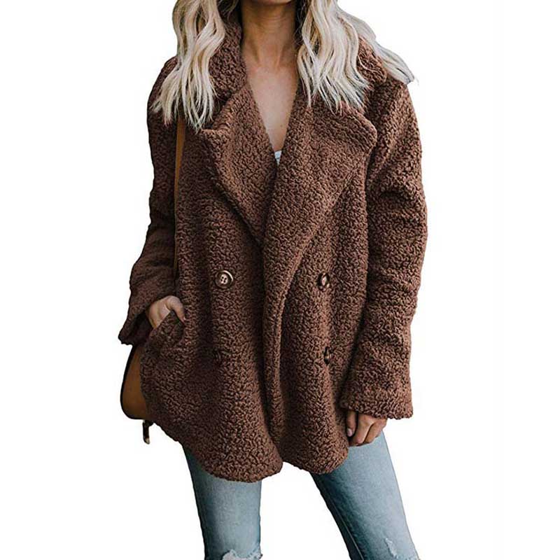 Christmas Gift Deanwangkt Autumn Winter Teddy Coat Women Faux Fur Coat Female Oversized Teddy Jacket Ladies Outerwear Overcoat Thick Warm Plush Coats - Deanwangkt