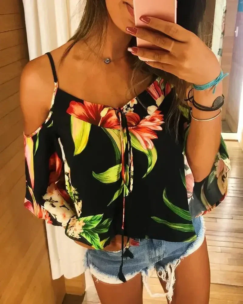 Deanwangkt - Off-the-shoulder floral blouse - Deanwangkt
