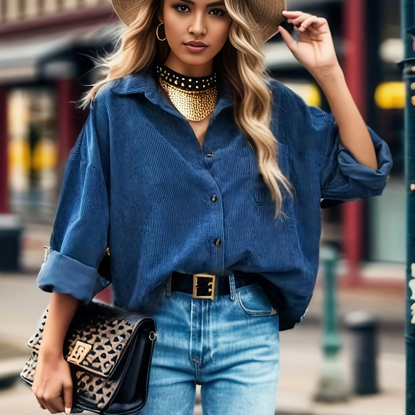 Solid Color Button Front Pocket Shirt, Casual Long Sleeve Shirt For Spring & Fall, Women's Clothing - Deanwangkt