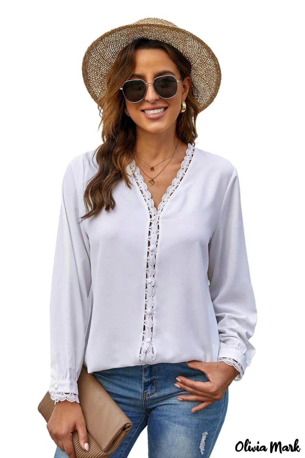 Deanwangkt - Black Crochet Lace Button Down Long Sleeve Shirt - Deanwangkt