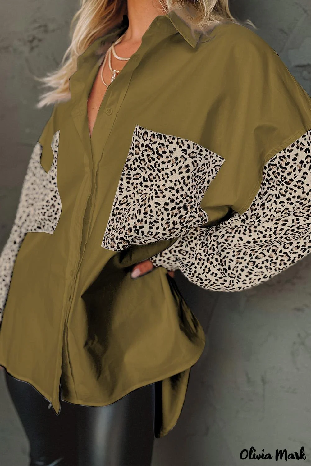 Deanwangkt - Patchwork Drop Shoulder Long Sleeve Shirt - Deanwangkt