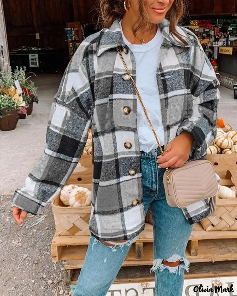 Deanwangkt - Loose Check Long Sleeve Shirt Coats - Deanwangkt