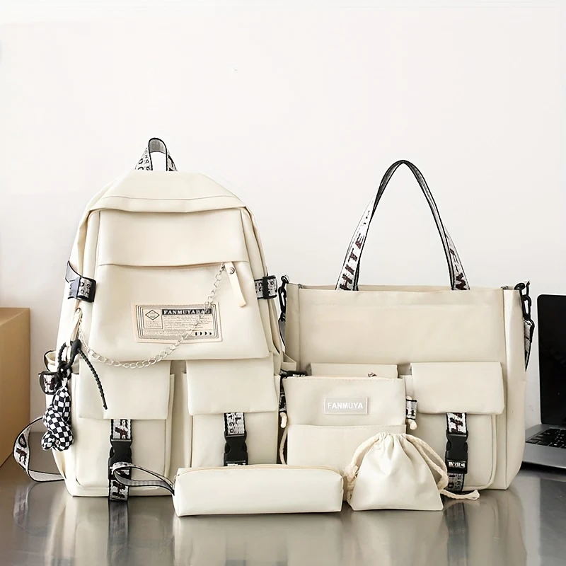 Schoolbag Female Campus Style Backpack Female Couple Backpack Everything Large Capacity Schoolbag Male - Deanwangkt