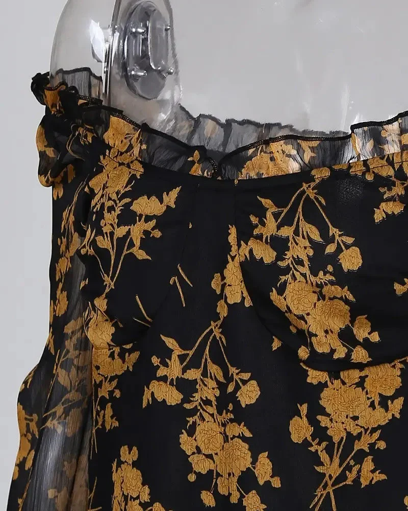 Deanwangkt - Floral off-the-shoulder top - Deanwangkt