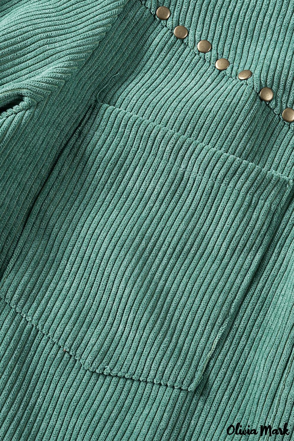 Deanwangkt - Beige corduroy buttoned long sleeve shirt with pockets - Deanwangkt