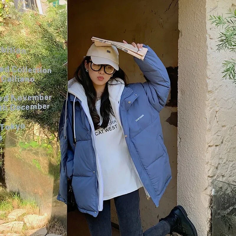 Christmas Gift Deanwangkt New Winter Jacket Coat Women Warm Parkas Snow Wear Thicken Warm Cotton Padded Jacket Female Loose Wadded Jackets Plus Size - Deanwangkt