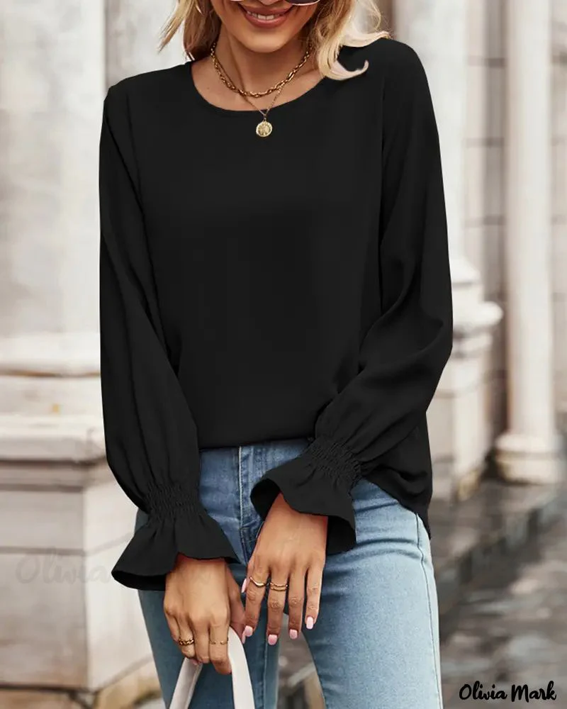 Deanwangkt - Long sleeve top with round neck - Deanwangkt