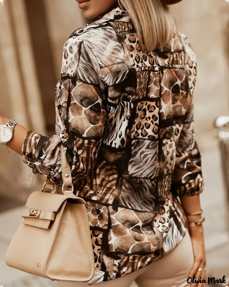 Deanwangkt - Leopard Print Long Sleeve Button Down Shirt - Deanwangkt