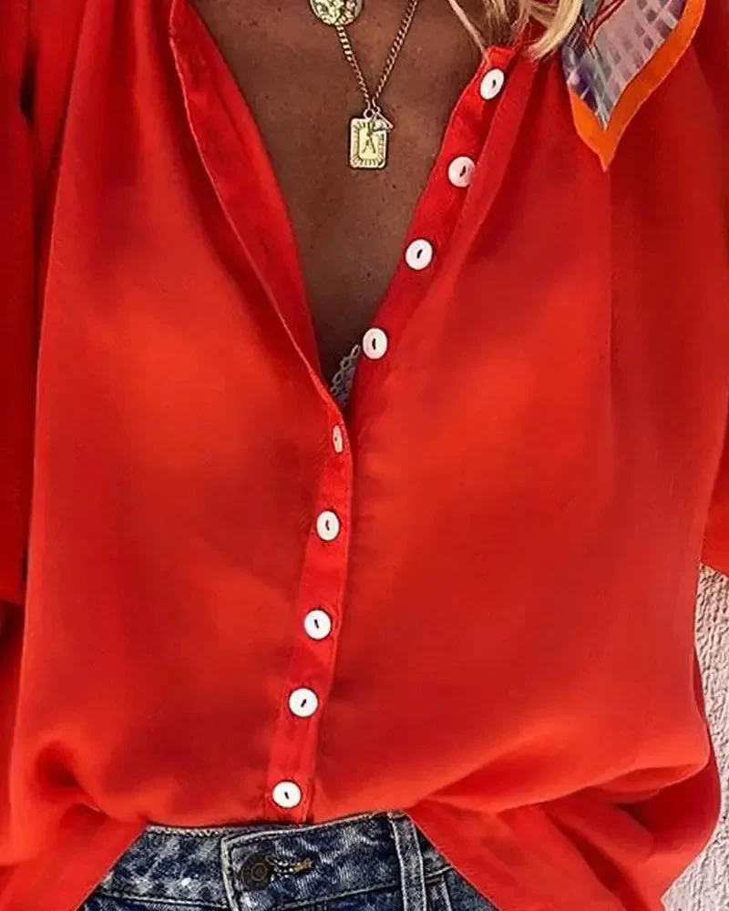 Deanwangkt - Casual Button Up Long Sleeve Shirt - Deanwangkt