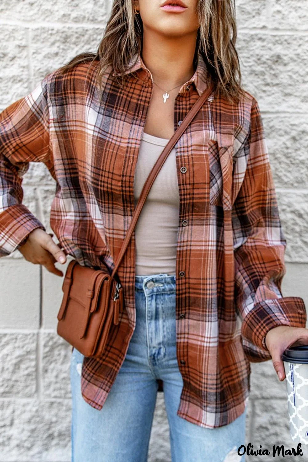 Deanwangkt - Long sleeve plaid shirt with pocket - Deanwangkt