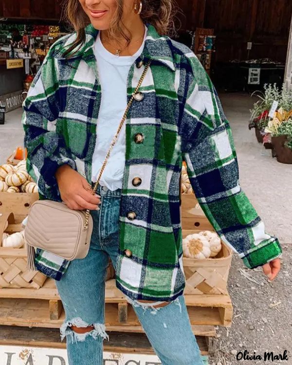 Deanwangkt - Loose Check Long Sleeve Shirt Coats - Deanwangkt