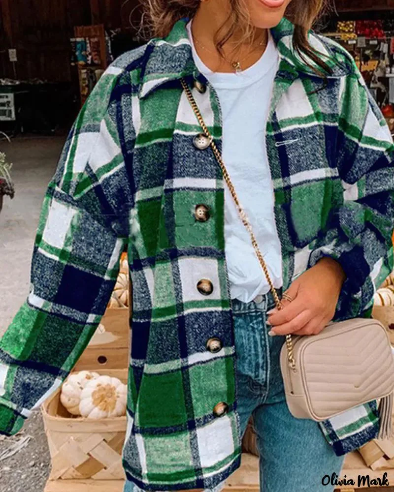 Deanwangkt - Loose Check Long Sleeve Shirt Coats - Deanwangkt