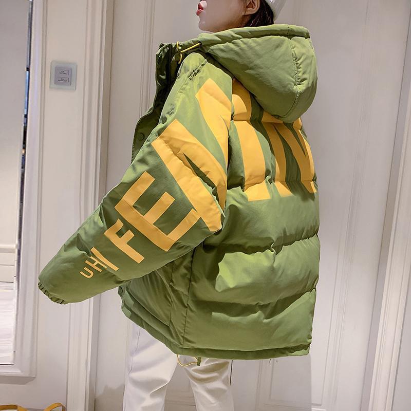 Christmas Gift Deanwangkt Jacket Women's Winter Mid-length Winter Padded Jacket New Style Korean Loose Thick Warm Cotton-padded Jacket Bread Jacket - Deanwangkt
