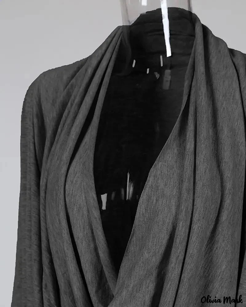 Deanwangkt - Plain draped blouse with long sleeves - Deanwangkt