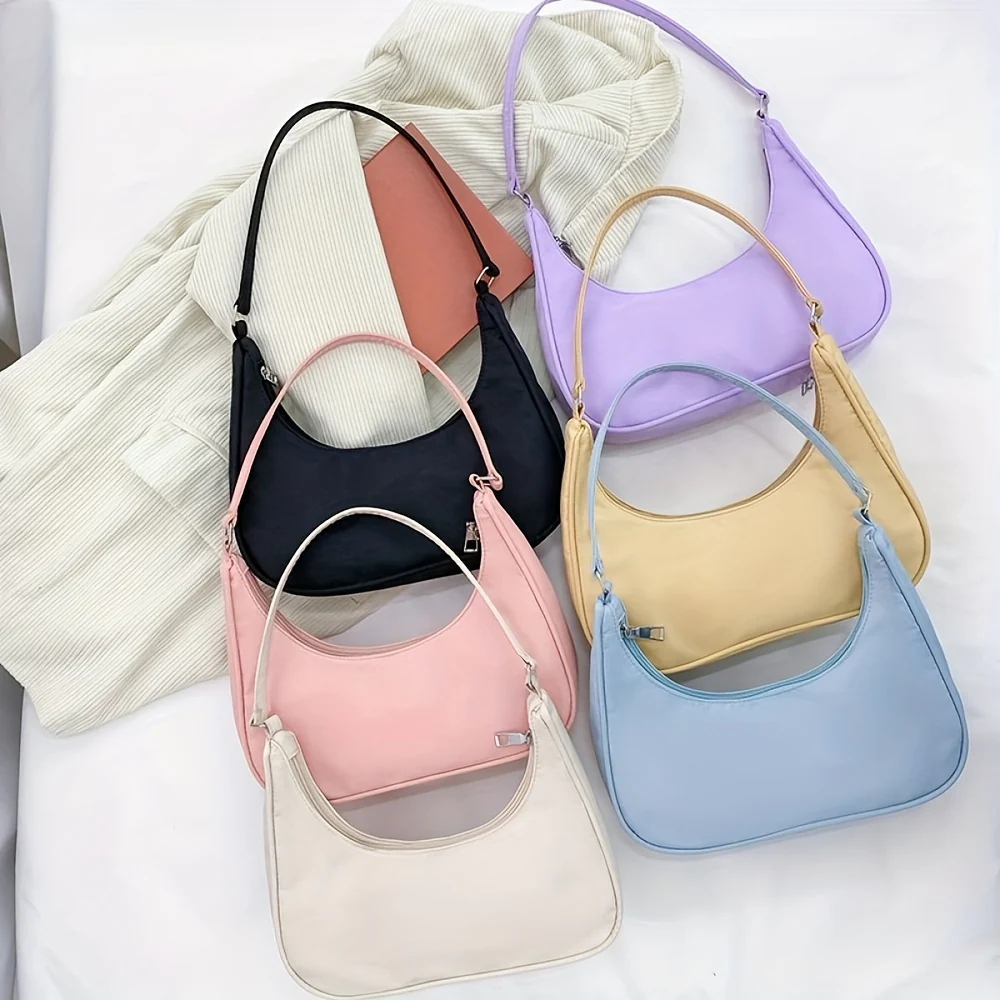 deanwangkt-1  Candy Color Shoulder Bag, Women's Hobo Bag, Cute Underarm Bag - Deanwangkt