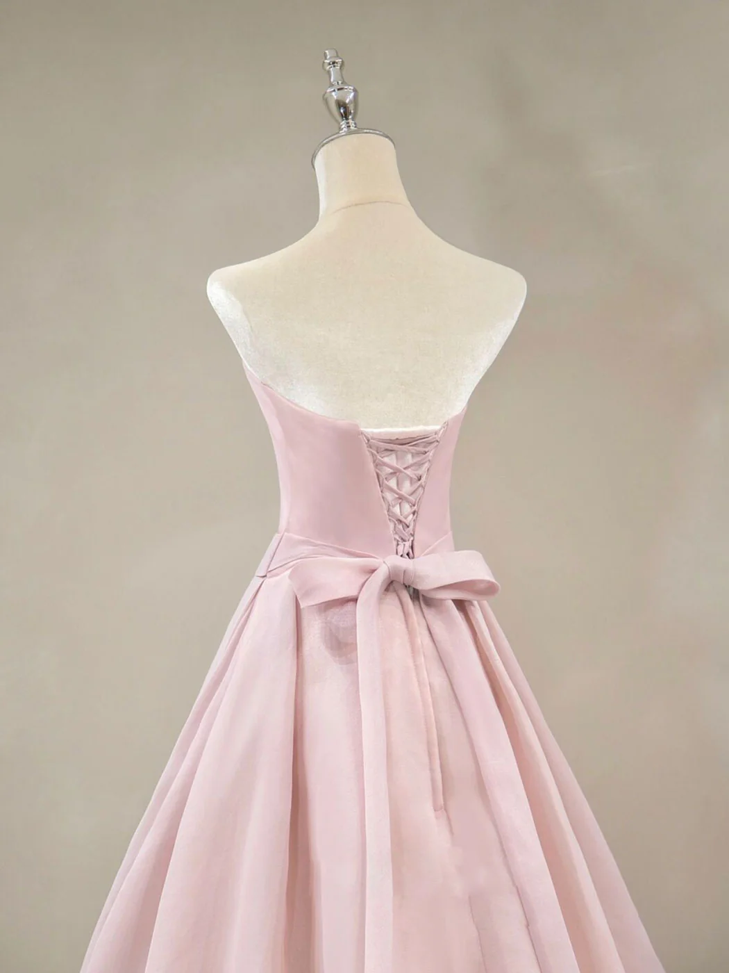 A Line Pink Long Prom Dresses, Formal Pink Bridesmaid Dresses - Deanwangkt