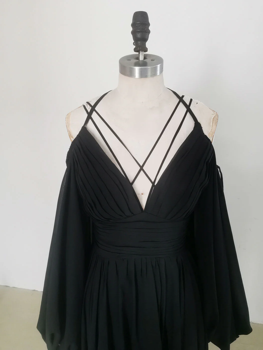 Simple A line  Black Long Prom Dress, Black Evening Graduation Dresses - Deanwangkt
