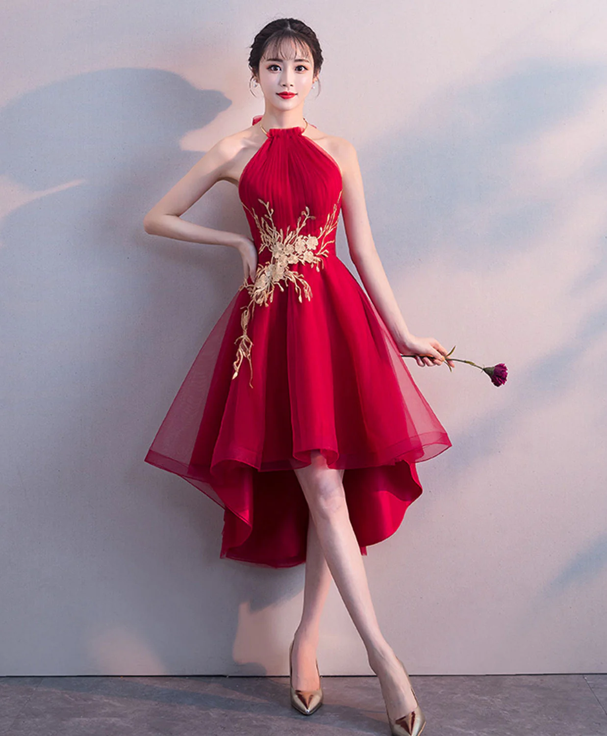 Cute Tulle Lace Applique Short Prom Dress, Homecoming Dress - Deanwangkt