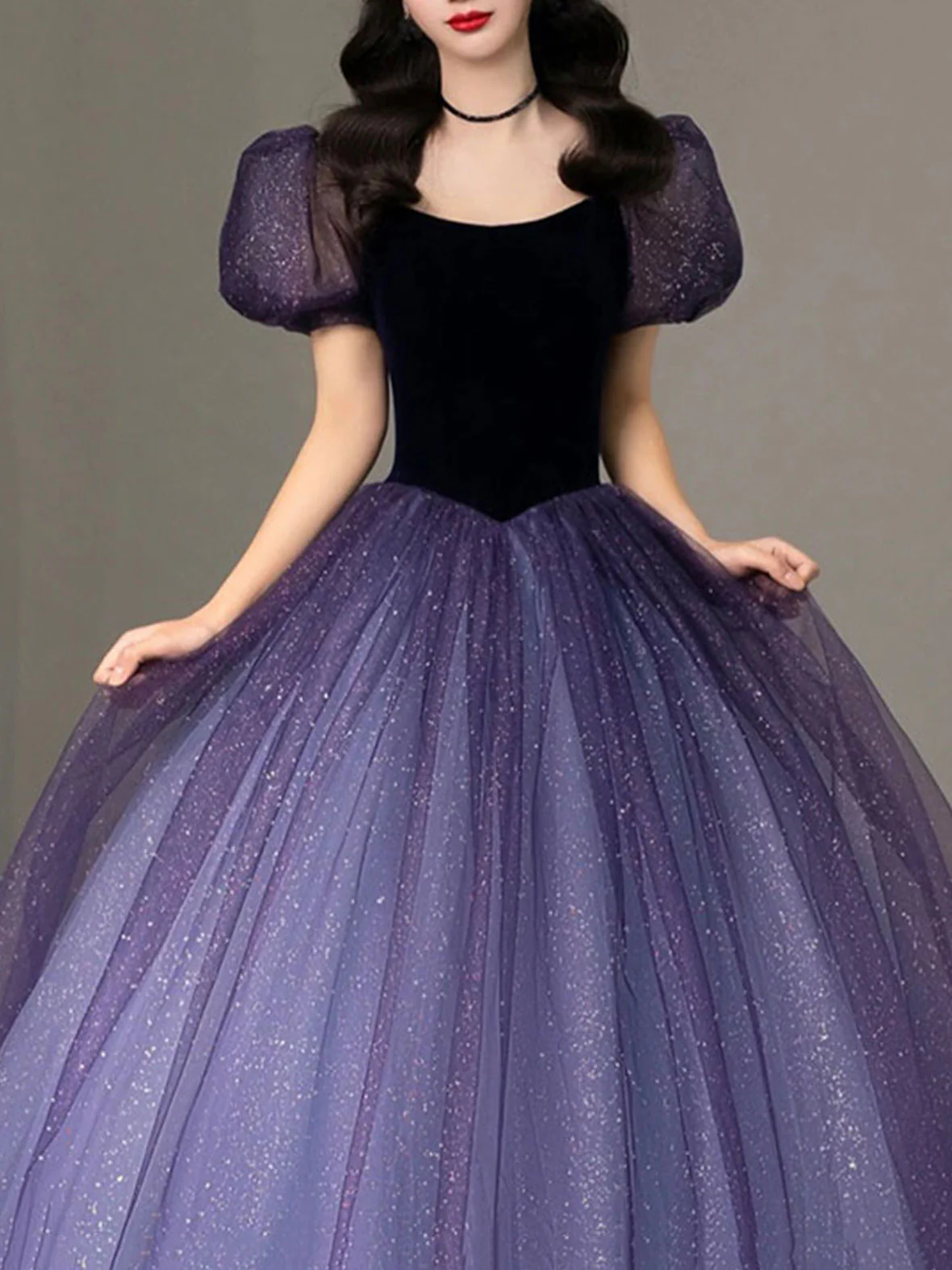 Purple Long Prom Dress, Ball Gown Purple Graduation Dress, sweet 16 dress - Deanwangkt