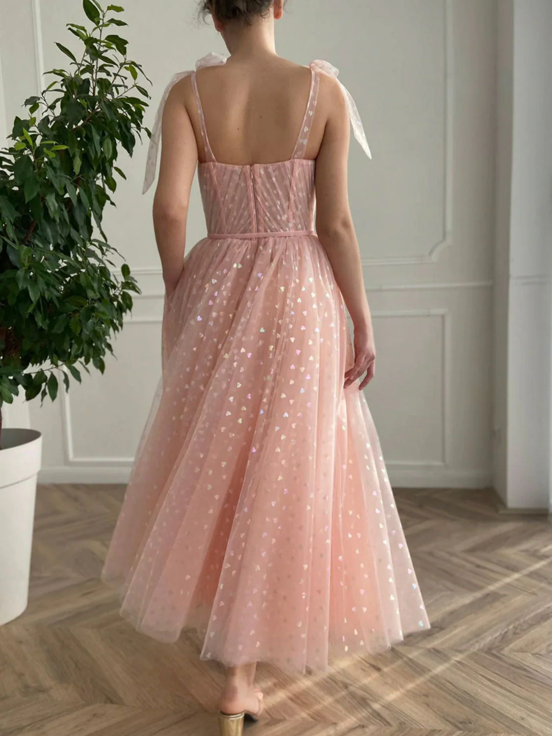 Sweetheart Neck Tulle Lace Short Pink Prom Dress, Pink Homecoming Dresses - Deanwangkt