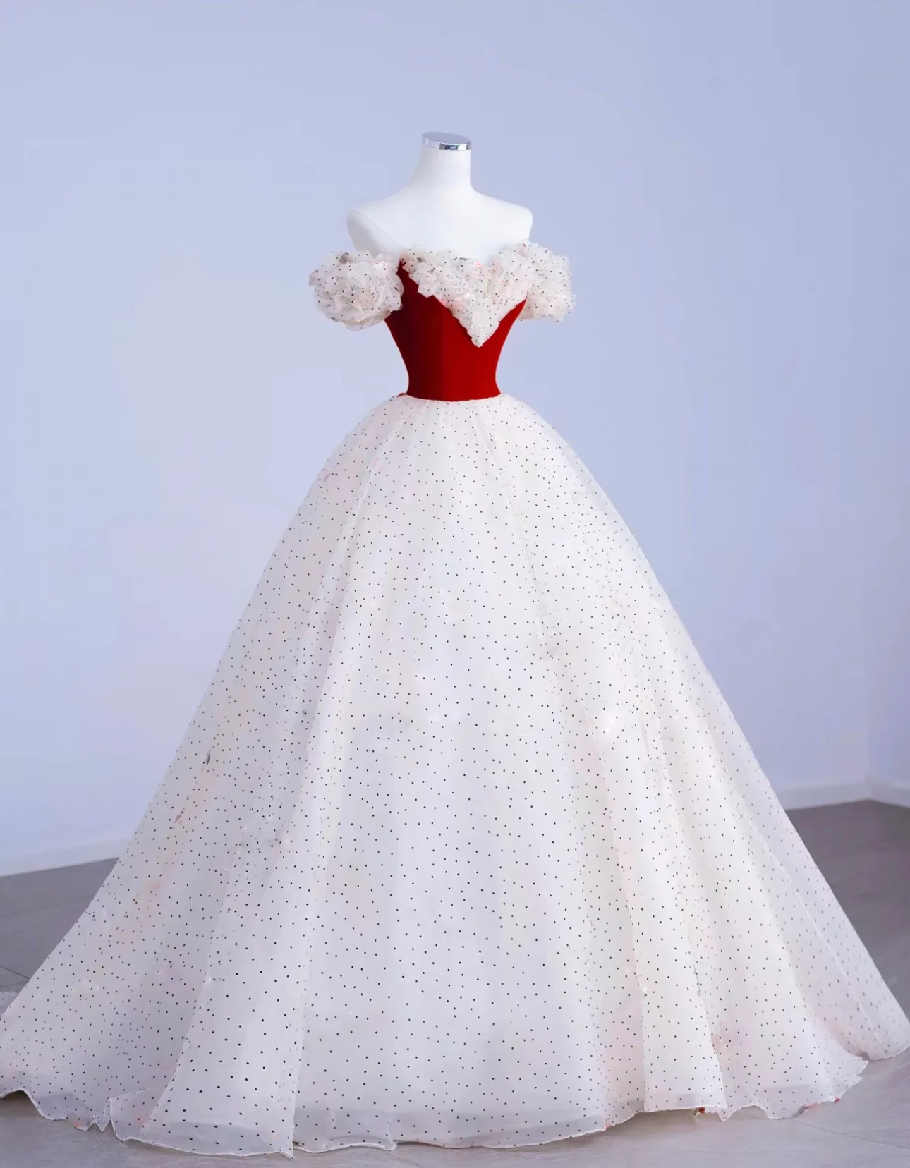A-Line  Off Shoulder Tulle Light Champagne Long Prom Dress, Light Champagne Evening Dress - Deanwangkt