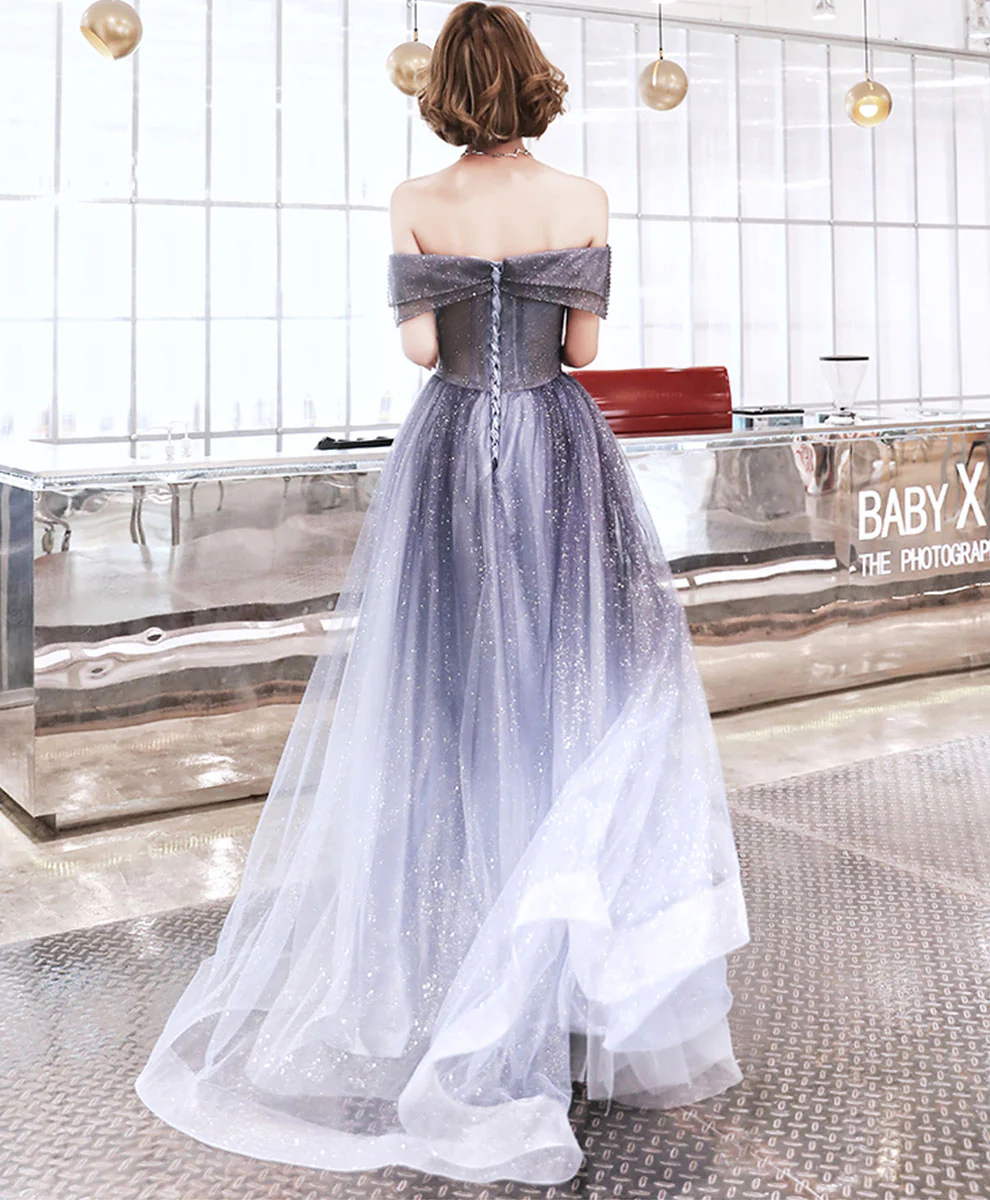 Purple Sweetheart Tulle Long Prom Dress Purple Evening Dress - Deanwangkt
