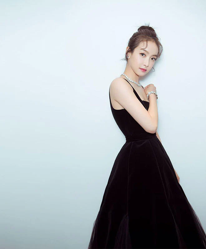 Black Velvet Tulle Tea Length Prom Dress, Black Evening Dress - Deanwangkt