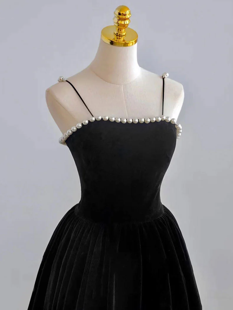 Simple burgundy tea length prom dress, burgundy homecoming dress - Deanwangkt