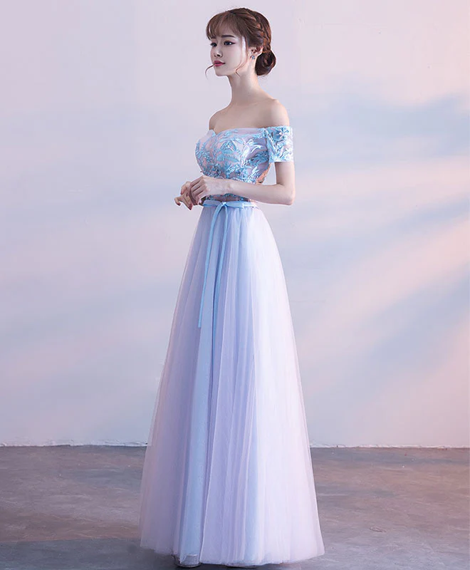 Cut Lace Tulle Long Prom Dress, Lace Evening Dress - Deanwangkt