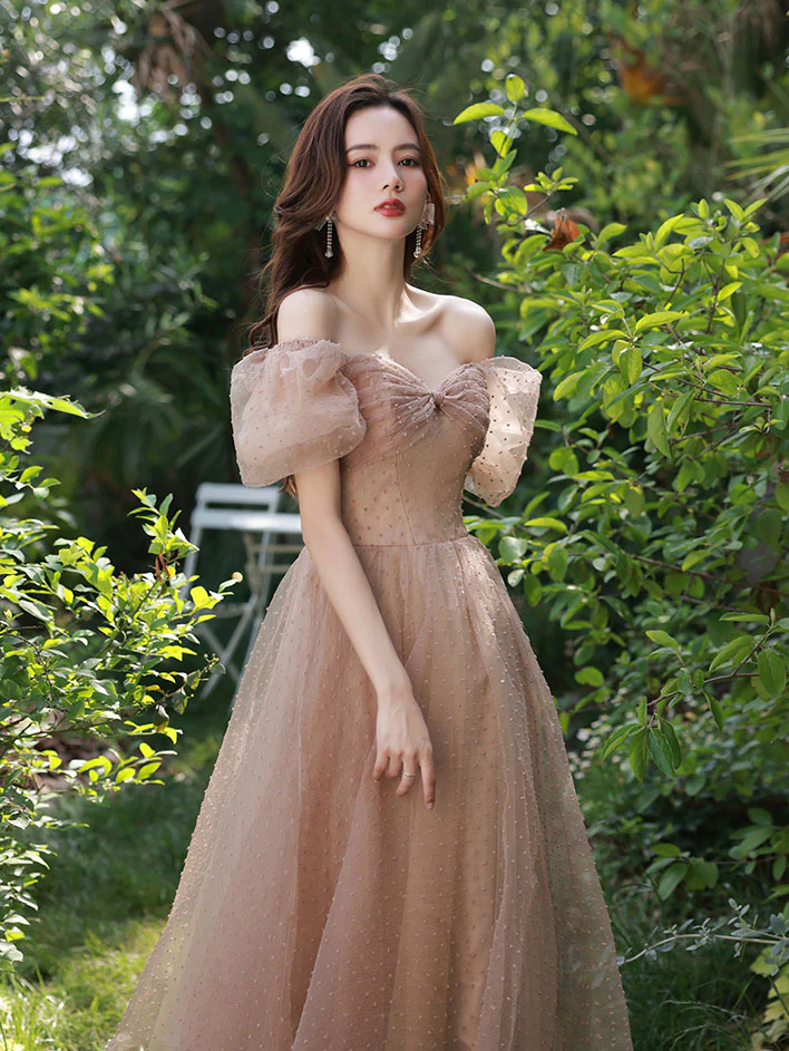 Bean Pink Powder Short Prom Dress, Cute Tulle Homecoming Dress - Deanwangkt