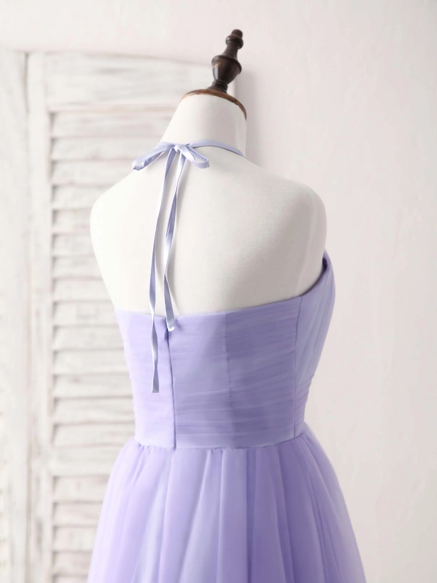Purple Tulle Short Prom Dress, Simple Purple Homecoming Dress - Deanwangkt