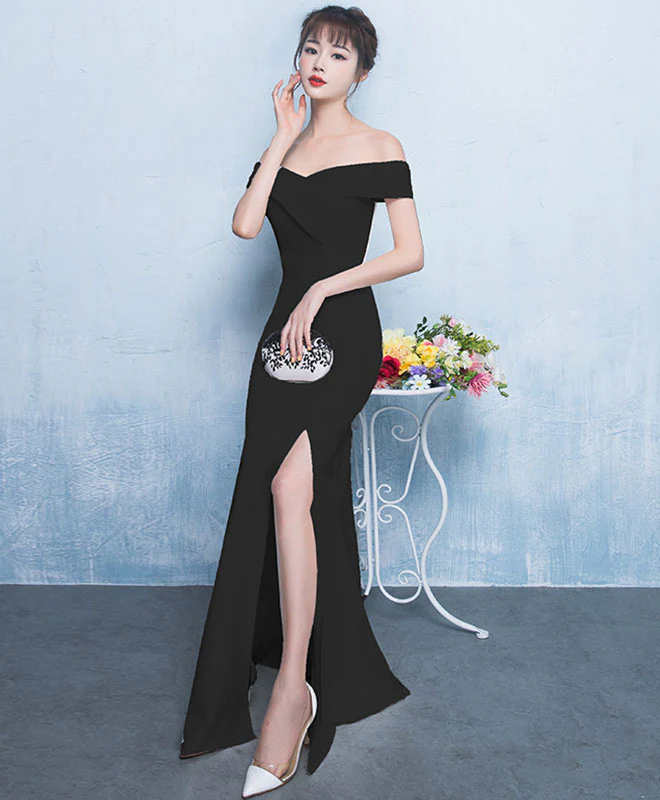 White Mermaid Long Prom Dress, White Evening Dress - Deanwangkt