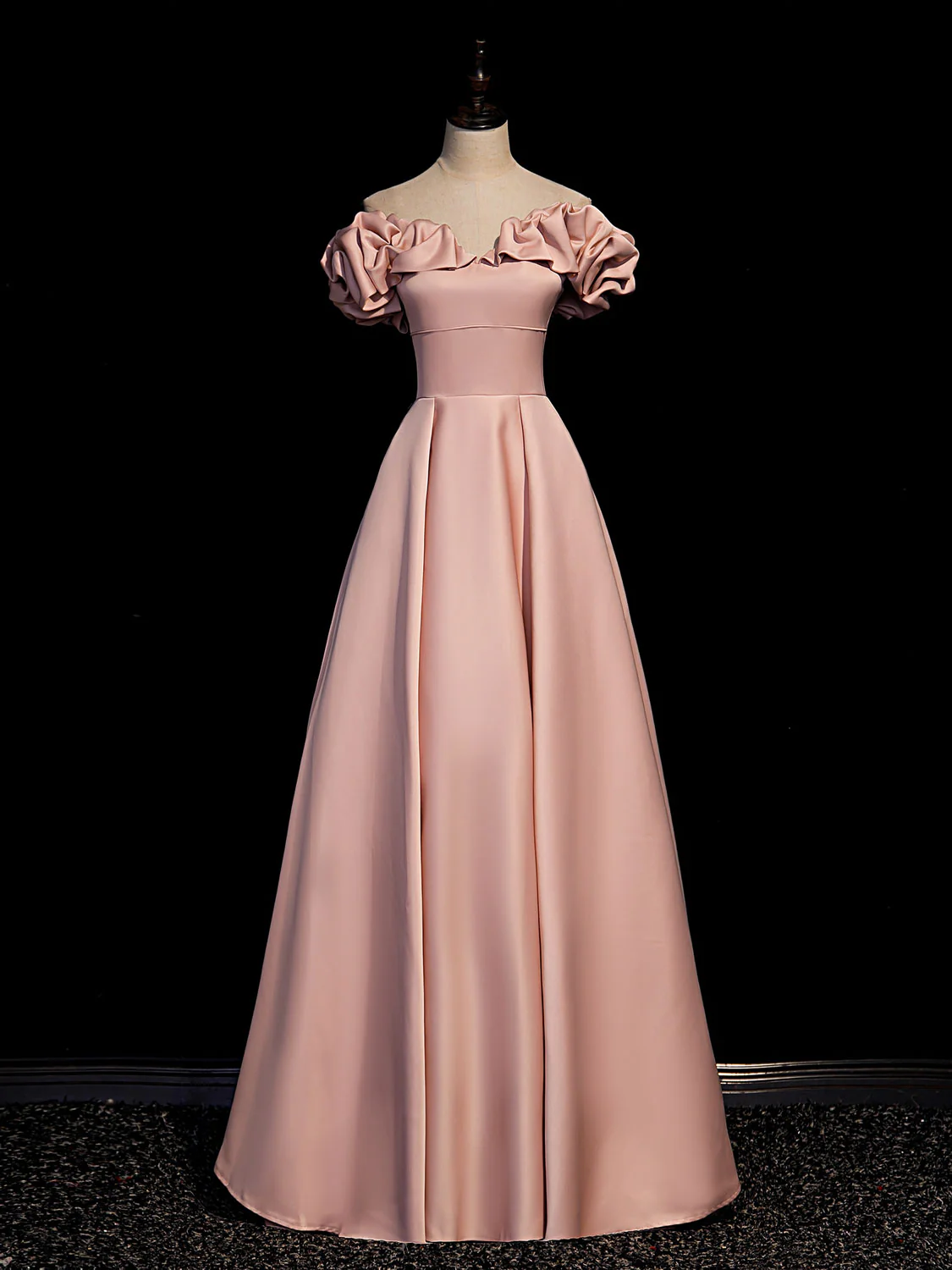 Simple Pink Long Prom Dresses, Pink Formal Graduation Dresses - Deanwangkt