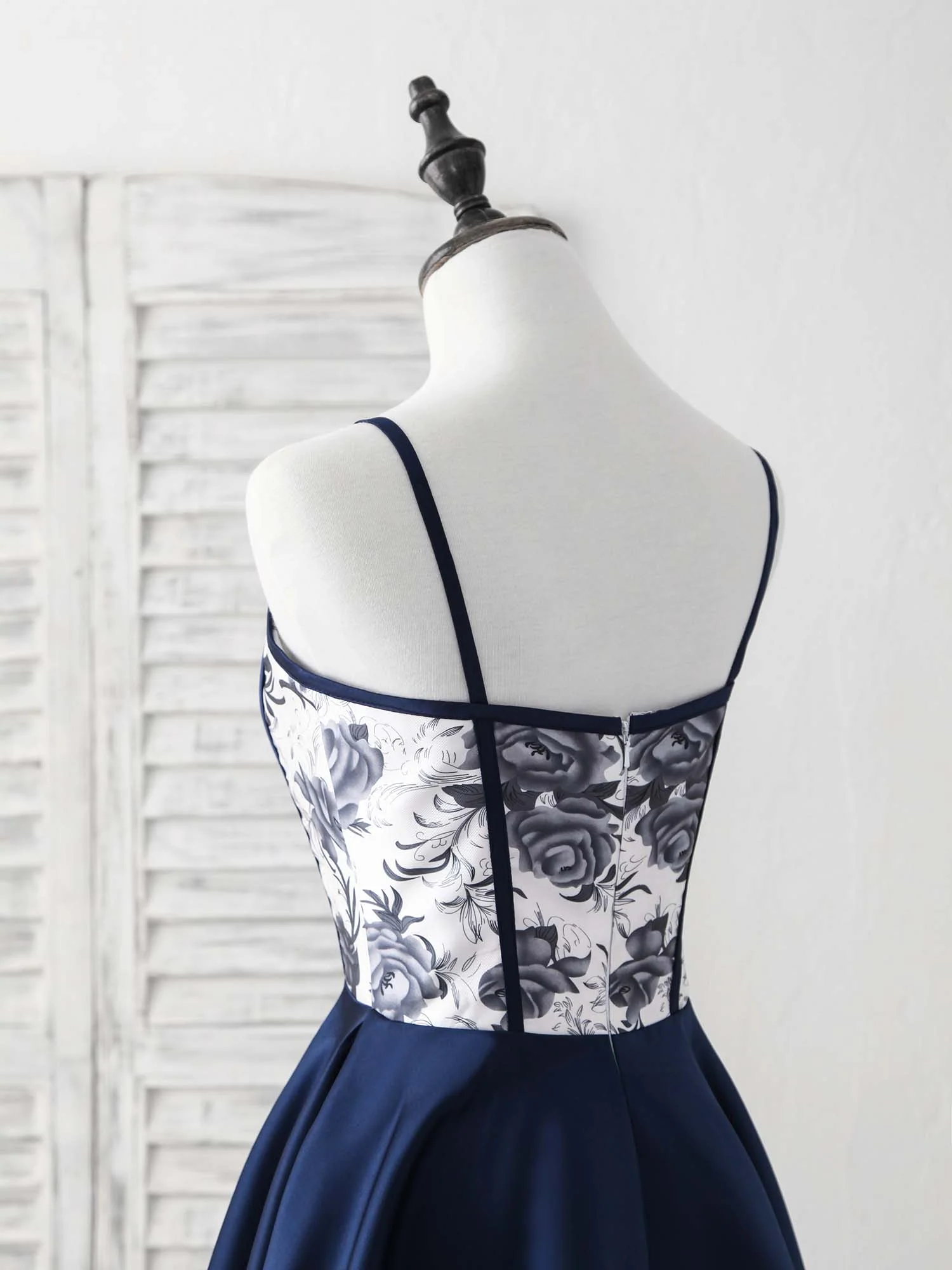 Simple Sweetheart Dark Blue Short Prom Dress Blue Homecoming Dress - Deanwangkt