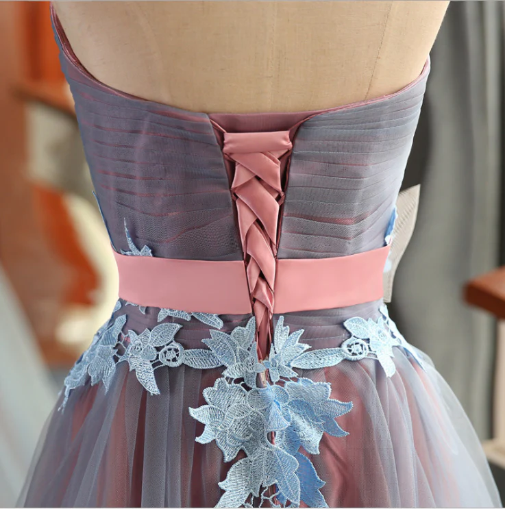 Sweetheart Neck Tulle Long Prom Dress, Evening Dress - Deanwangkt