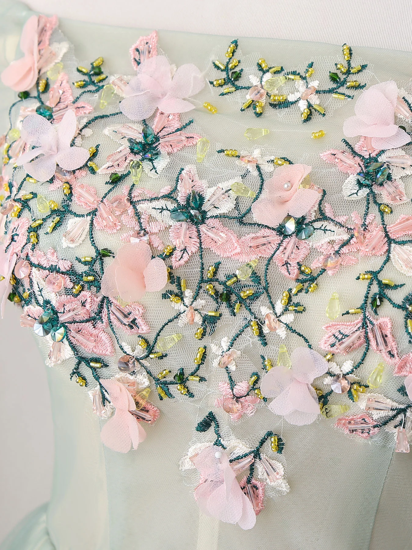 Green Tulle Lace Applique Short Prom Dress, Green Homecoming Dress - Deanwangkt