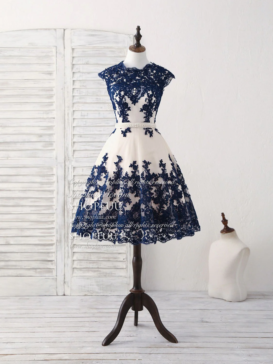 Burgundy Lace Tulle Short Prom Dress Burgundy Bridesmaid Dress - Deanwangkt