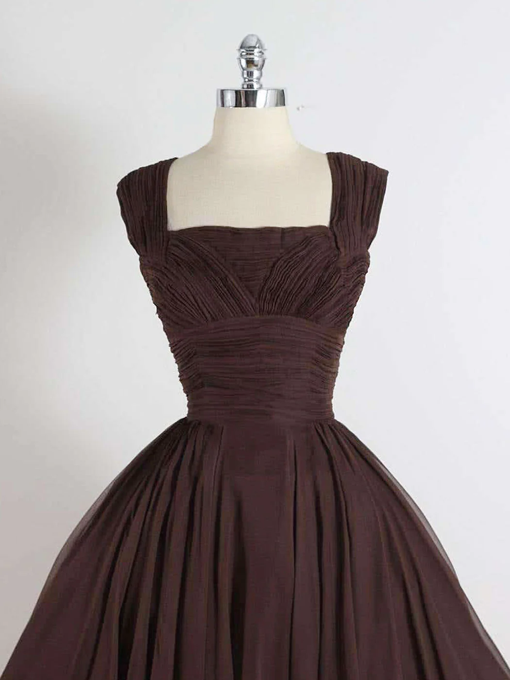 Brown A-Line Short Prom Dresses, Brown Short Formal Dress - Deanwangkt