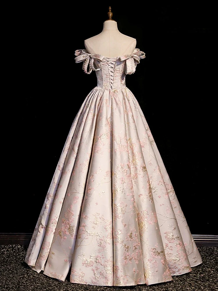 A-Line Sweetheart Neck Satin Pink Long Prom Dress, Pink Long Formal Dress - Deanwangkt