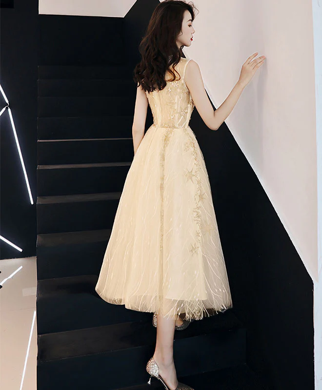 Cute Round Neck Tulle Short  Prom Dress, Homecoming Dress - Deanwangkt