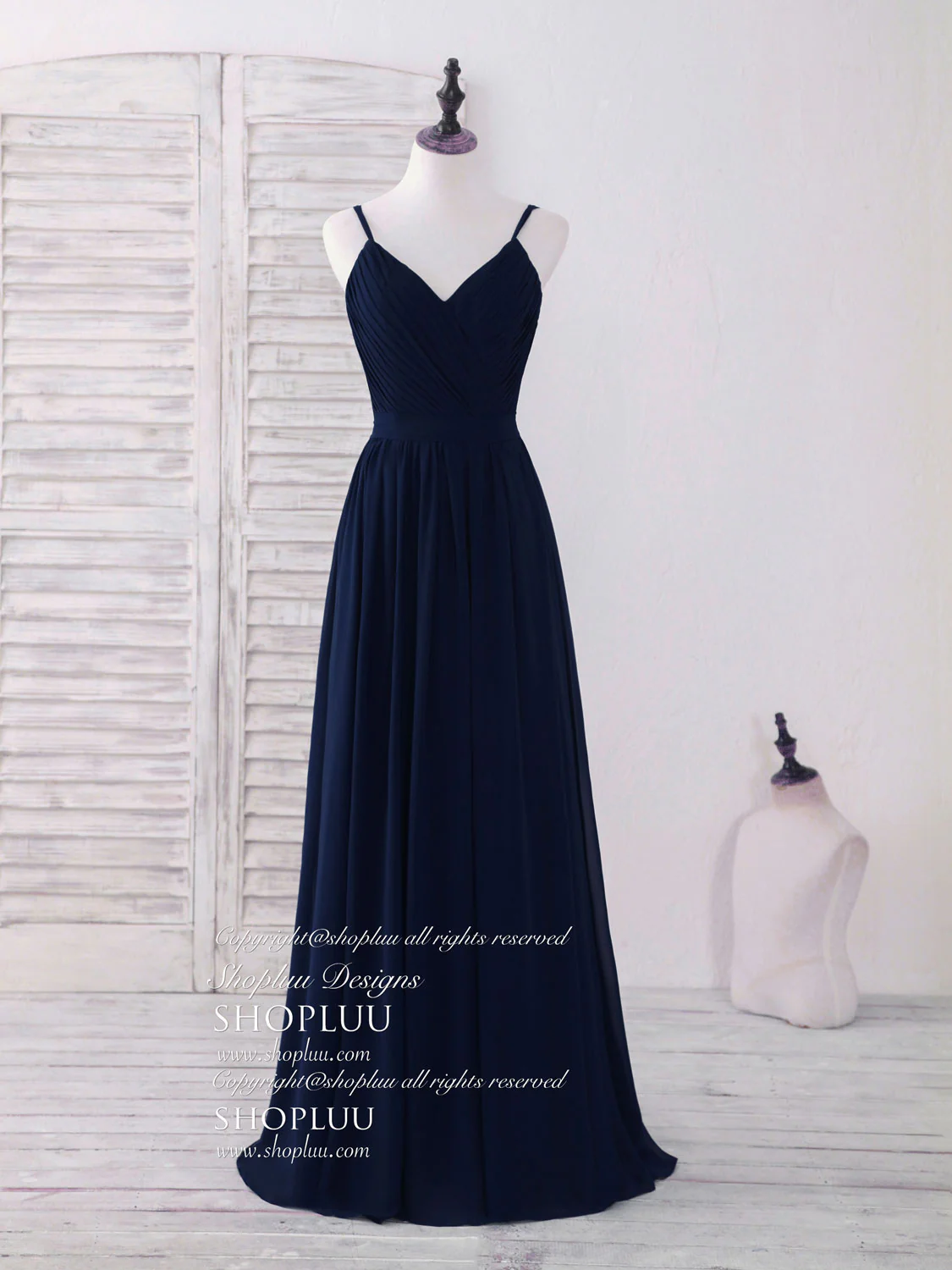 Simple Burgundy Chiffon Long Prom Dress, Burgundy Evening Dress - Deanwangkt