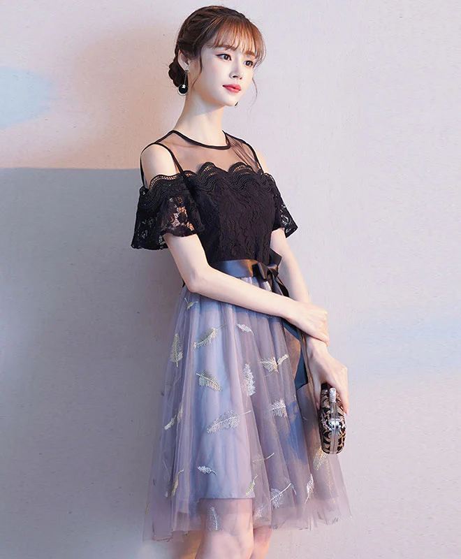 Cute Tulle Lace Short Prom Dress. Tulle Homecoming Dress - Deanwangkt