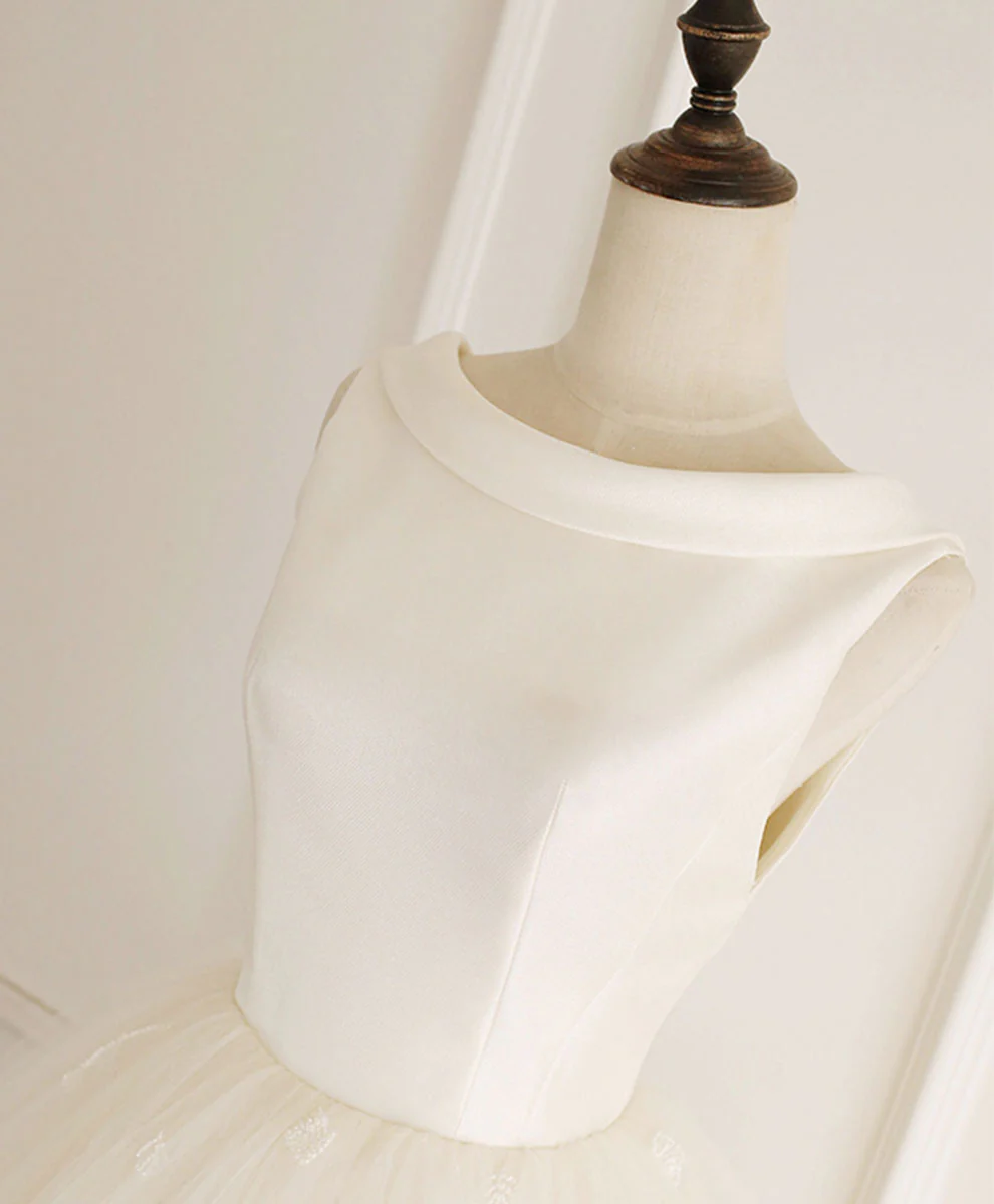 Light Champagne Tulle Short Prom Dress Tulle Homecoming Dress - Deanwangkt