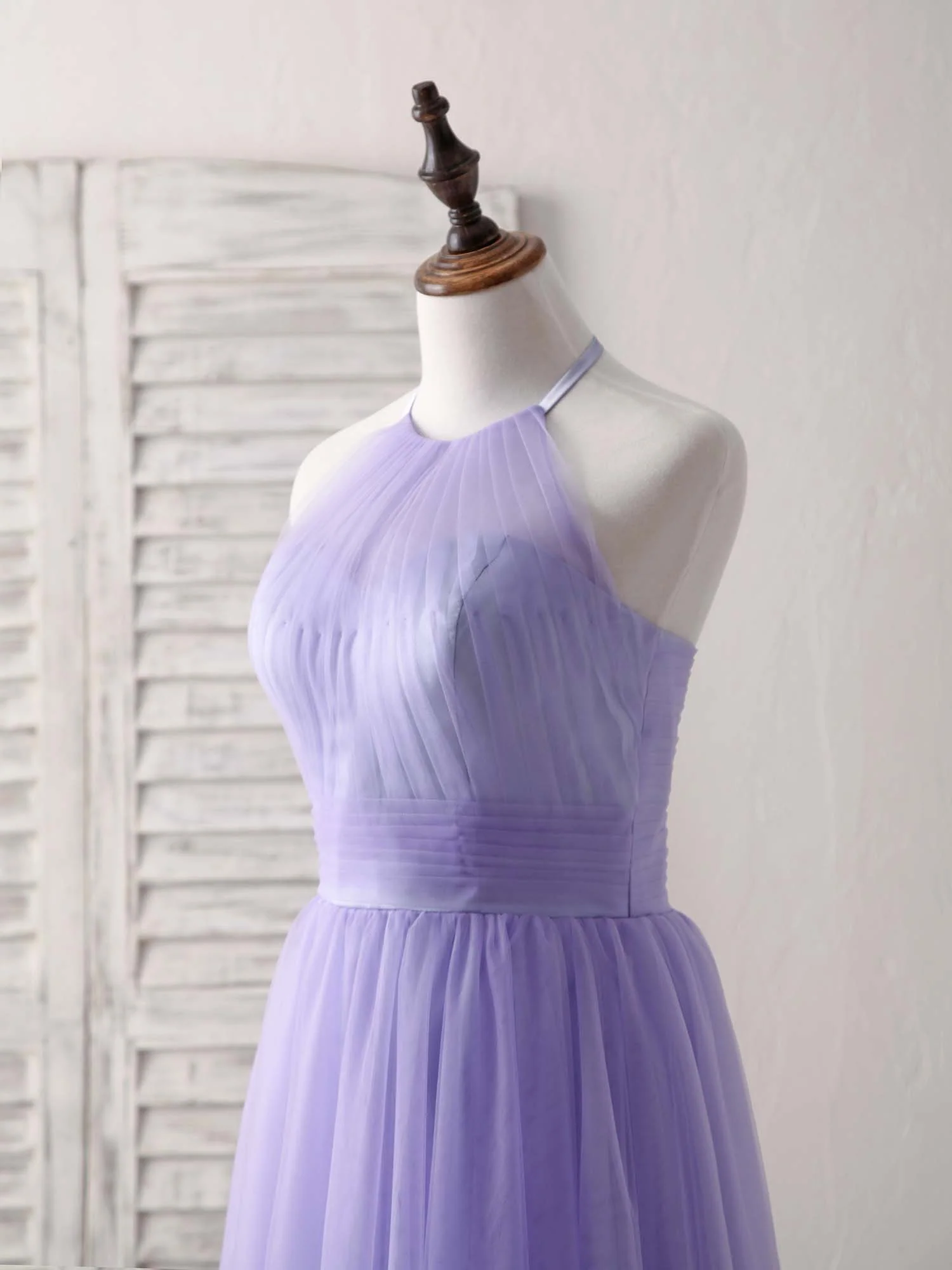 Purple Tulle Short Prom Dress, Simple Purple Homecoming Dress - Deanwangkt