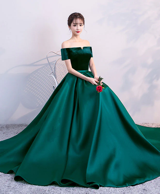 Simple Satin Long Prom Dress, Long Formal Dress - Deanwangkt